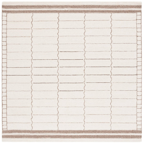 Safavieh Metro 626 Hand Tufted Contemporary Rug Ivory / Brown 8' x 10'