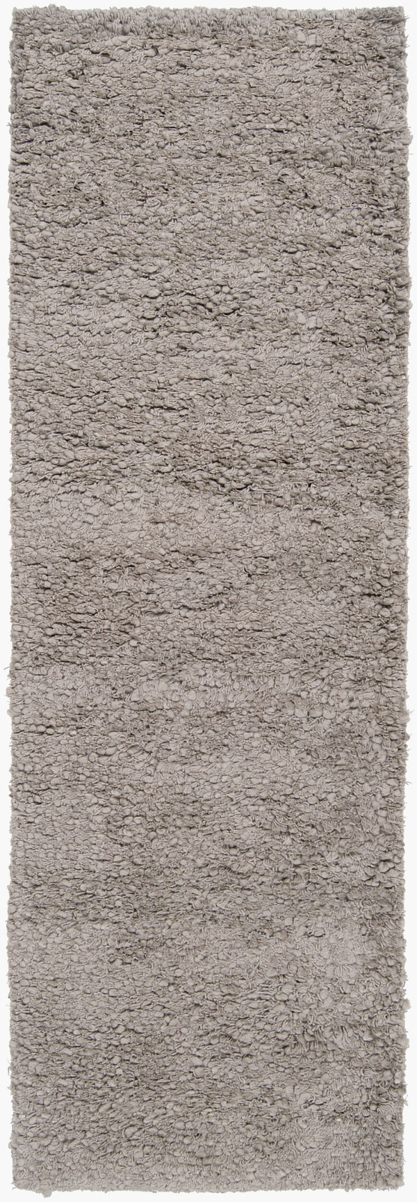Surya Metropolitan Handmade High Pile Rug 2'6" X 8' - Durable Nz Wool, Modern Decor, One Year Warranty Medium Gray Nz Wool Met8686-268