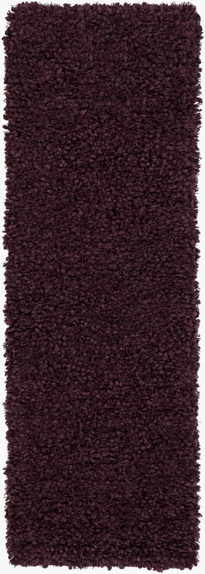 Surya Metropolitan Handmade High Pile Rug 2'6" X 8' - Durable Nz Wool, Modern Decor, One Year Warranty Plum Nz Wool Met8688-268