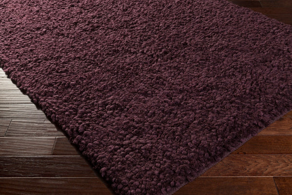 Surya Metropolitan Handmade High Pile Rug 2'6" X 8' - Durable Nz Wool, Modern Decor, One Year Warranty Plum Nz Wool Met8688-8rd