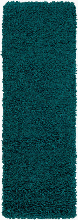 Surya Metropolitan Handmade High Pile Rug 2'6" X 8' - Durable Nz Wool, Modern Decor, One Year Warranty Deep Teal Nz Wool Met8689-268