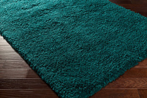 Surya Metropolitan Handmade High Pile Rug 2'6" X 8' - Durable Nz Wool, Modern Decor, One Year Warranty Deep Teal Nz Wool Met8689-23