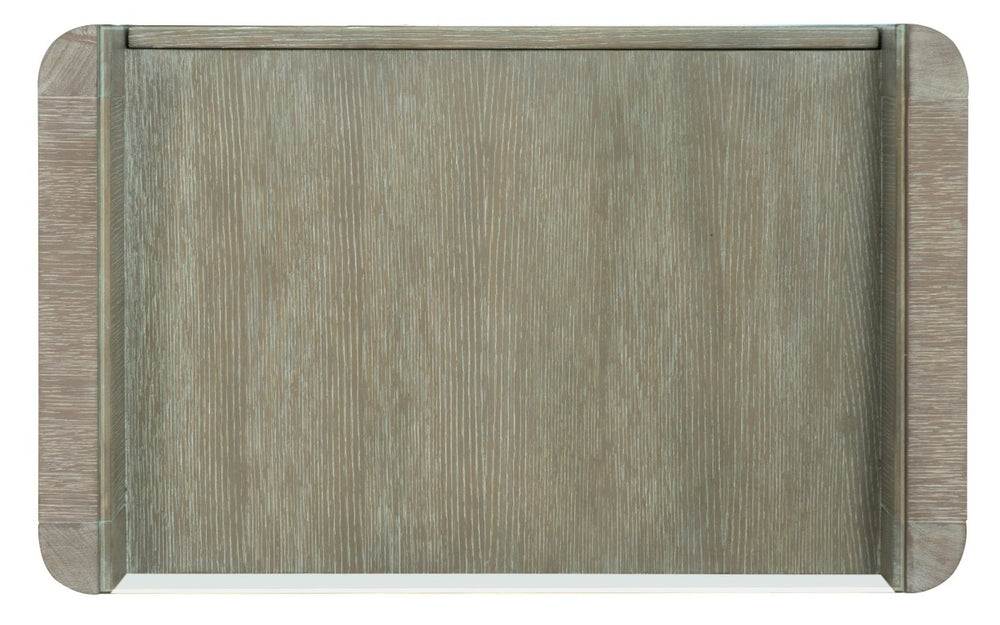 Hooker Furniture Affinity Greige Sand-Blasted Three-Drawer Nightstand With Tempered Glass Top, Touch-Dimmer & Storage 6050-90016-GRY