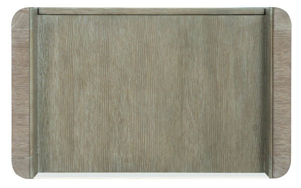 Hooker Furniture Affinity Greige Sand-Blasted Three-Drawer Nightstand With Tempered Glass Top, Touch-Dimmer & Storage 6050-90016-GRY