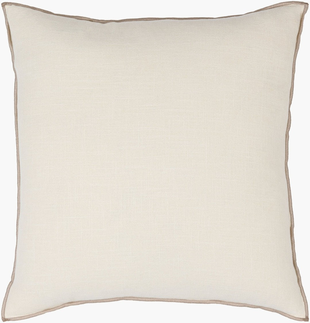 Livabliss Merrow Handcrafted Cotton Square Throw Pillow Soft Minimalist Accent for Sofa or Bed MEW003-2020