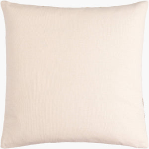 Surya Mobley Modern 18" Accent Pillow - Chic Cotton & Linen Blend For Stylish Home Decor & Comfort Light Beige Cotton,Linen,Viscose,Cotton Mey002-1818p