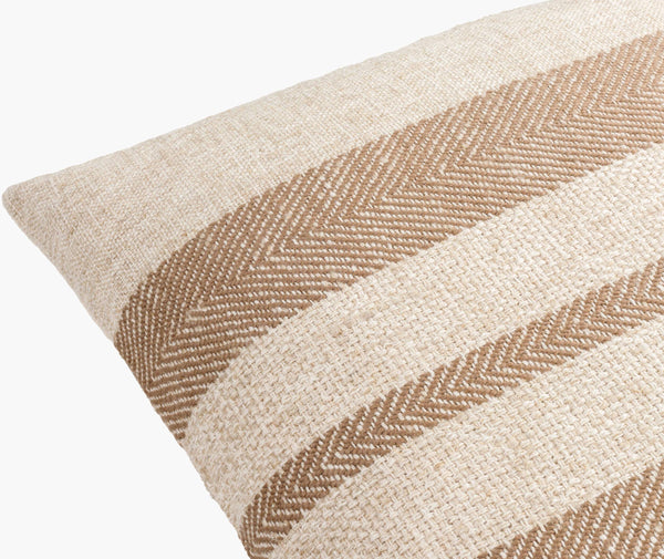 Surya Mobley Modern 18" Accent Pillow - Chic Cotton & Linen Blend For Stylish Home Decor & Comfort Light Beige Cotton,Linen,Viscose,Cotton Mey002-1818p