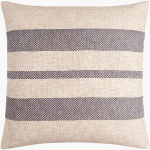 Surya Mobley Modern 18" Accent Pillow - Chic Cotton & Linen Blend For Stylish Home Decor & Comfort Light Beige Cotton,Linen,Viscose,Cotton Mey003-2020p