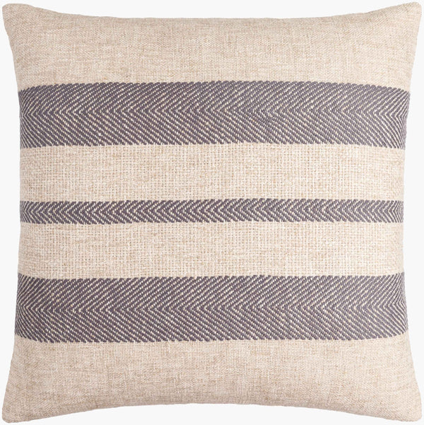 Surya Mobley Modern 18" Accent Pillow - Chic Cotton & Linen Blend For Stylish Home Decor & Comfort Light Beige Cotton,Linen,Viscose,Cotton Mey003-2020p