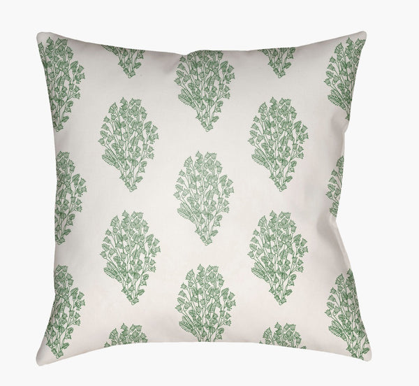 Livabliss Moody Botanical Woven Throw Pillow Square Floral Accent for Sofas and Bedding MF011-2222