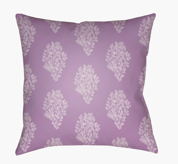 Livabliss Moody Floral Woven Polyester Accent Pillow Botanical Pattern for Sofa or Bed Lavender, Lilac 18"L x 18"W MF018-1818
