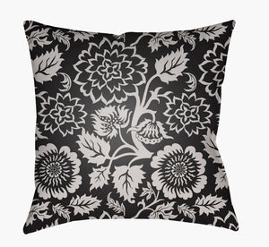 Livabliss Moody Floral Woven Botanical Accent Pillow for Transitional Bohemian Living Spaces MF028-1818