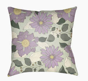 Livabliss Moody Botanical Woven Polyester Throw Pillow with Bold Floral Pattern for Living Rooms MF029-2020