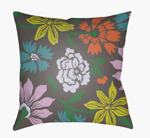 Livabliss Moody Botanical Woven Floral Square Accent Pillow Rich Saturated Art for Any Room MF045-1818
