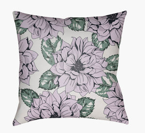 Livabliss Moody Botanical Woven Throw Pillow Vintage Floral Square Accent for Eclectic Rooms MF050-2020