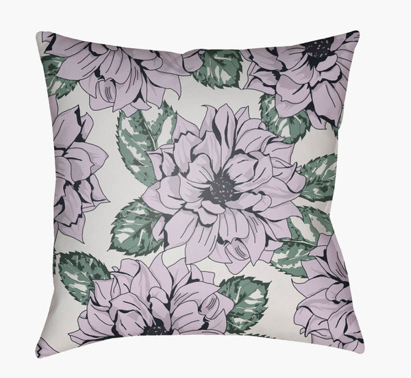 Livabliss Moody Botanical Woven Throw Pillow Vintage Floral Square Accent for Eclectic Rooms MF050-2020