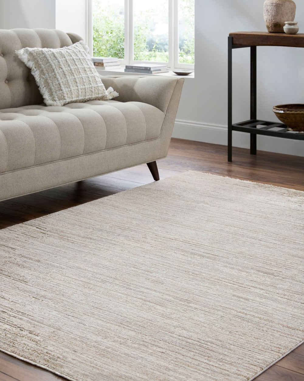 Livabliss Mansfield Turkish Machine Woven Medallion Area Rug with Fringe for Living Rooms Cream, Oatmeal 5'3" x 7' MFD2304-537