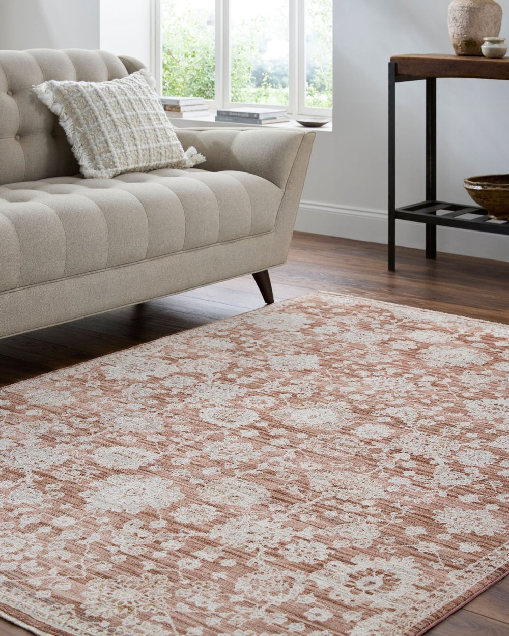 Livabliss Mansfield Persian European Motif Area Rug Machine Woven Polyester Traditional Fringe Brown, Cream 5'3" x 7' MFD2306-537