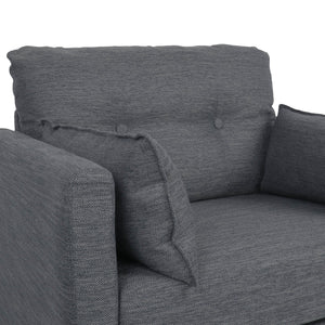 English Elm Christopher Knight Home® - CLUB Chair with Plush Fabric Upholstery and Walnut Birch Legs — Stylish Comfortable Accent Seating for Living Rooms Charcoal 30.75 L x 25.75 W x 21 H 71571.00CHAR