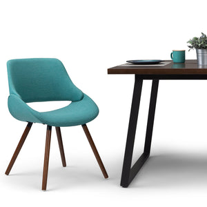 English Elm Malden Bentwood Dining Chair In Turquoise Blue - Mid-Century Style, Comfort, And Versatile Design B136P158897