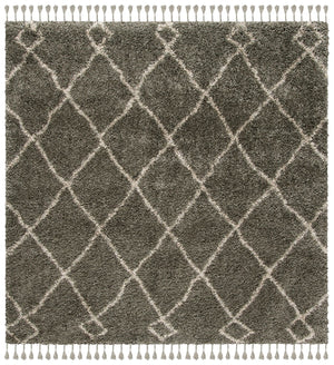 Safavieh Moroccan Fringe Shag 241 Power Loomed Shag & Flokati Rug Grey / Cream MFG241A-3