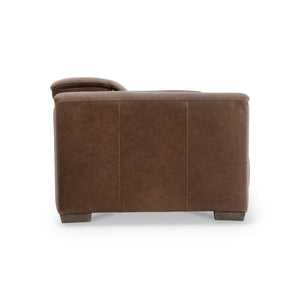 Bernhardt Bernhardt Billings Leather Power Motion Sofa With Pop-Up Headrests, Fold-Over Padded Arms & Stitching 527RLO