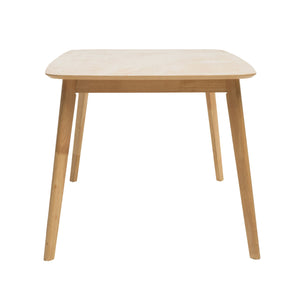 English Elm Christopher Knight Home® - DINING Mid-Century Solid Wood & Faux Wood Top Table with Rubberwood Legs, Sleek Rounded Edge Design Natural 58907.00OAK