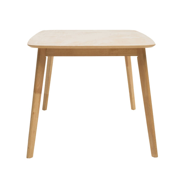 English Elm Christopher Knight Home® - DINING Mid-Century Solid Wood & Faux Wood Top Table with Rubberwood Legs, Sleek Rounded Edge Design Natural 58907.00OAK