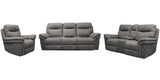 Parker House Mason - Carbon Power Reclining Sofa Loveseat And Recliner Light Grey 100% Polyester (W) Mma-321ph-crb