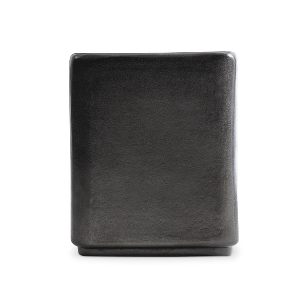 Bernhardt Bernhardt Juri Square Accent Table In Graphite Cast Aluminum — Modern Sculptural Occasional Table, Durable 347417