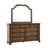 Revival Row 9-Drawer Dresser Brown with Village Lane Finish P348100 Pulaski Furniture