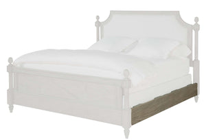 Hekman Furniture 25271r Upholstered King Rails & Slats By  - Stylish Support For Your Bedroom Wellington Driftwood Uph King Rails & Slats 25271r