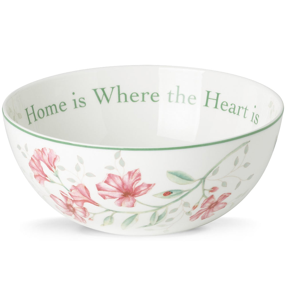 Lenox Butterfly Meadow "Home Is Where The Heart Is" Bowl Multi, WHITE PORCELAIN 806740