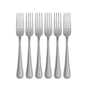 Lenox Oneida Tress Mirror Everyday Dinner Forks, Set of 6 Metallic, STAINLESS METAL H081006BL20