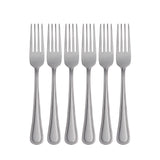 Oneida Tress 6-Piece Dinner Forks Set, Mirror Finish, Platinum Trim, 18/0 Stainless Steel