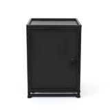 Christopher Knight Home® - Noble House - Anchorage Outdoor Metal Tank Holder Side Table, Matte Black