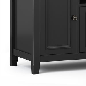 English Elm Amherst 72-Inch Solid Wood Tv Media Stand In Black - Timeless Design With Ample Storage & Style B136P158355