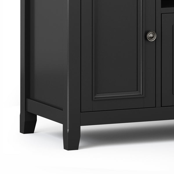 English Elm Amherst 72-Inch Solid Wood Tv Media Stand In Black - Timeless Design With Ample Storage & Style B136P158355