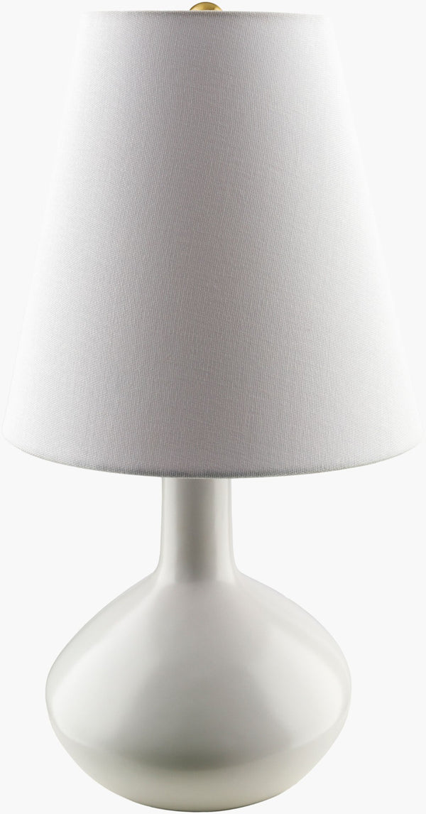 Livabliss Magico Ceramic Table Lamp with Dual Linen Metal Shade for Bedroom Living Room MGC-002