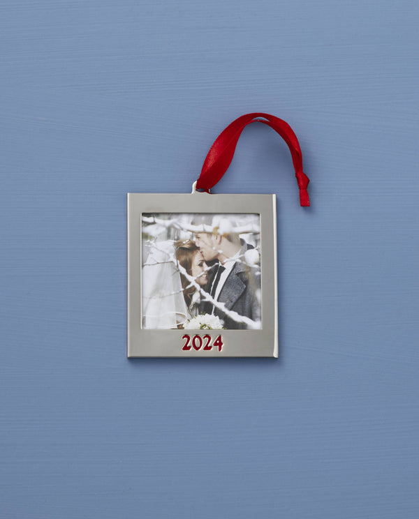 Lenox 2024 Frame Charm Metal Ornament Metallic, SLVR PLATE METAL 895767