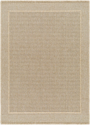 Livabliss Mirage Mge-2301 Flatweave Polypropylene Rug Cottage Fringe Accent for Entryways Tan, Black 2'2" x 3'9" MGE2301-2745