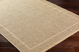 Livabliss Mirage Mge-2301 Flatweave Polypropylene Rug Cottage Fringe Accent for Entryways Tan, Black 2'7" x 7'3" MGE2301-2773