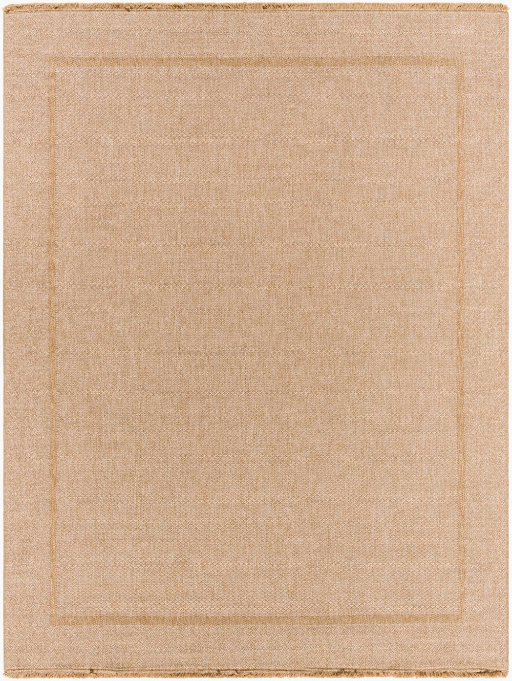 Livabliss Mirage Cottage Style Flatweave Polypropylene Area Rug with Fringe for Patio or Entryway Tan, Beige 9'2" x 12' MGE2306-9212