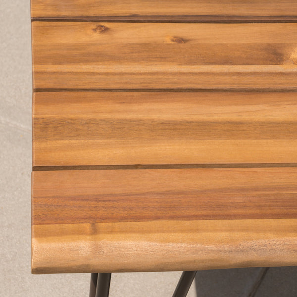 English Elm Christopher Knight Home® - ZION Teak Industrial Wood & Metal Coffee Table - Outdoor-Treated Acacia Top on Iron Frame, Sturdy Finish 62981.00