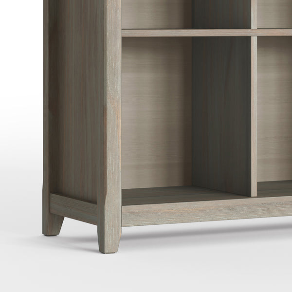 English Elm Amherst 8-Cube Storage Sofa Table - Rustic Distressed Grey Wood For Stylish Organization & Décor B136P158348