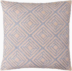 Surya Meghan 18" Cotton Accent Pillow - Modern Minimalist Chic For Sofa, Bed Or Chair, Easy Care Style Tan Cotton,Cotton Mgh001-2020p