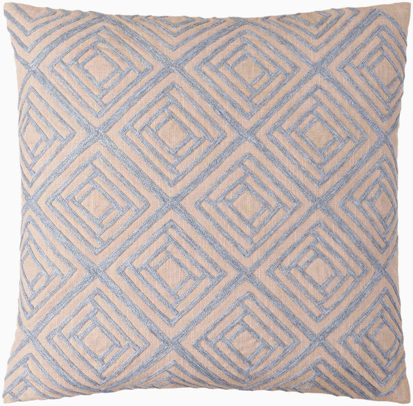 Surya Meghan 18" Cotton Accent Pillow - Modern Minimalist Chic For Sofa, Bed Or Chair, Easy Care Style Tan Cotton,Cotton Mgh001-2020p