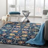 Nourison Passion PSN01 Machine Made Power-loomed No Border Indoor Only Bohemian Transitional Rug Navy, Navy and Blue 100% Polypropylene 99446477408