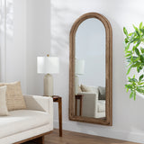 Magdalen MGL-003 70"H x 30"W x 3"D Full Length Mirror MGL003-7030  Frame: Brown Surya