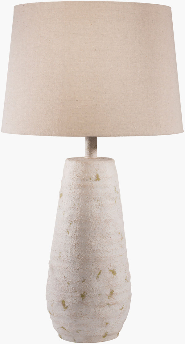 Surya Maggie Elegant 27" Traditional Accent Table Lamp With Natural Linen Shade - Classic Home Decor Body, Ivory,Finial, Ivory,Harp, Metallic ,Nickel Resin,Linen Mglp-001